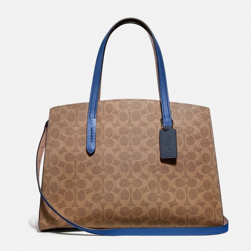 Coach Charlie Carryall In Colorblock Signature Canvas